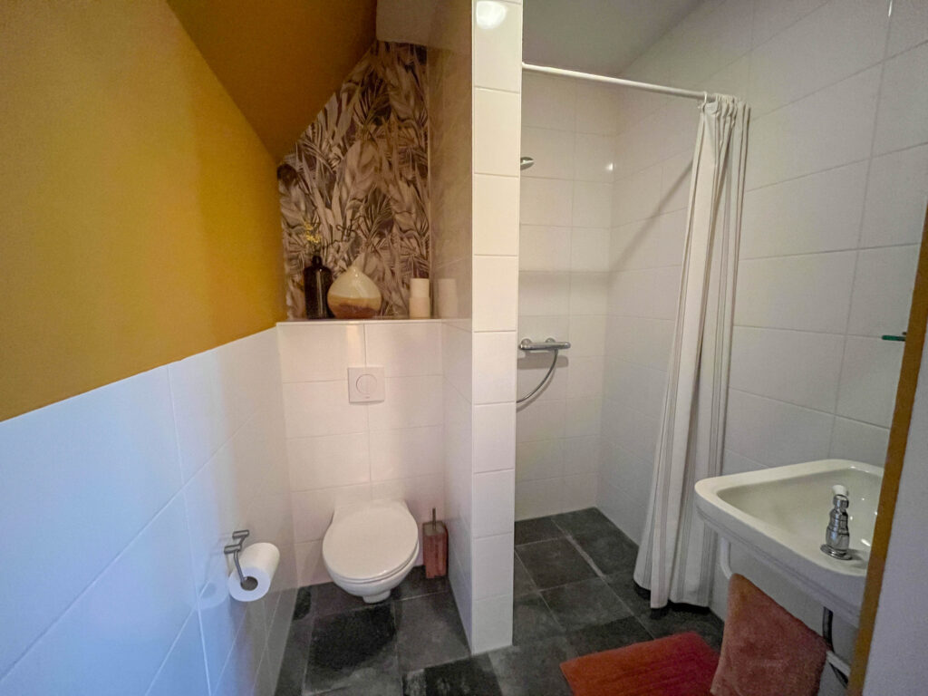 Kamer 4 met eigen douche en toilet.